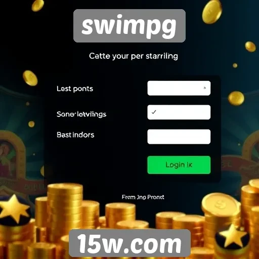 Login e métodos de pagamento no site swimpg